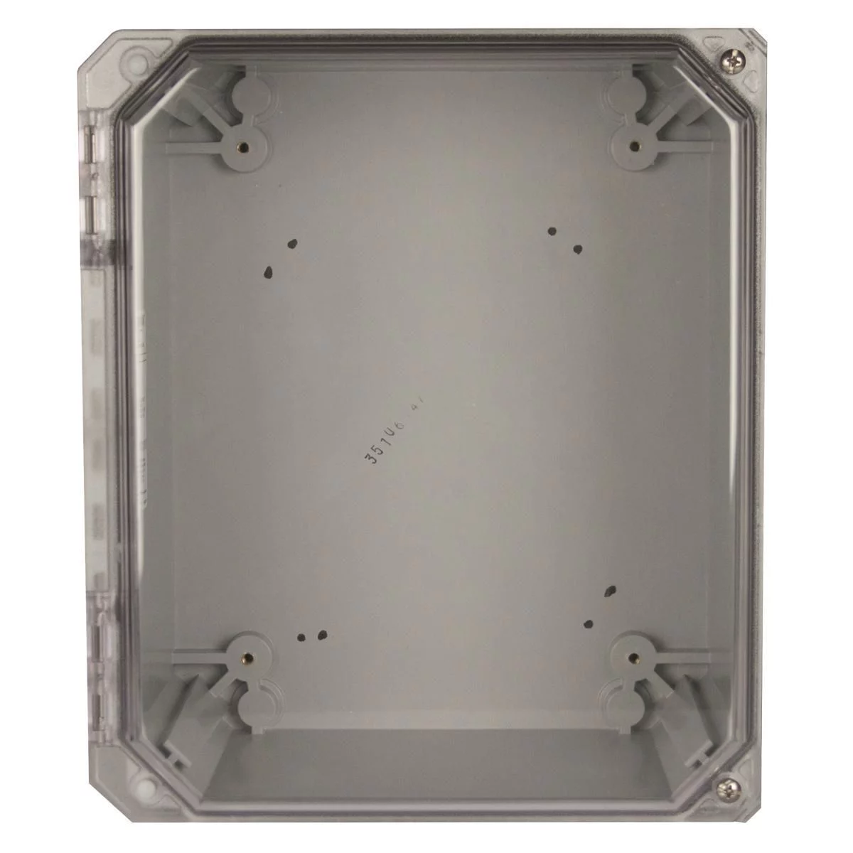 HW-CC141206CHSC - NEMA 4X Continuous Hinge Two Screw Cover 14X12X6 Fiberglass-Clear Cover