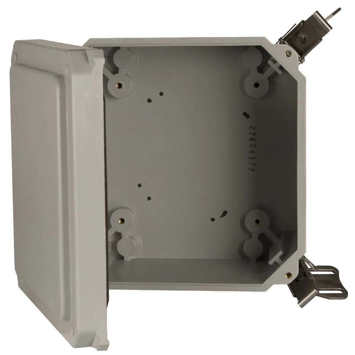 HW-60604CHTL - NEMA 4X Continuous Hinge Link Lock 6X6X4 Fiberglass-Opaque