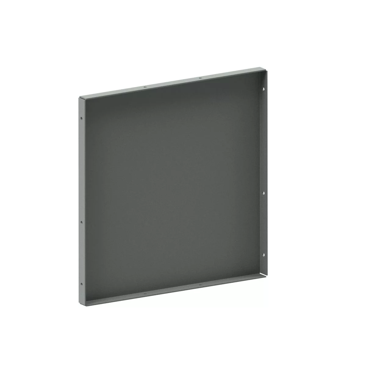 E0404NK - N1 End Cap (Hinged-Cover/Screw-Cover Wireway) No Knockouts 4X4 Carbon Steel - Gray