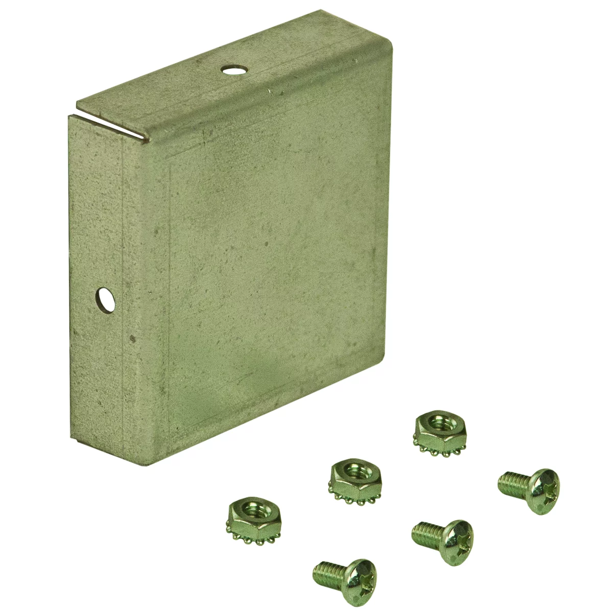 E0606GNK - N1 End Cap (Hinged-Cover/Screw-Cover Wireway) No Knockouts 6X6 Carbon Steel - Galvanized