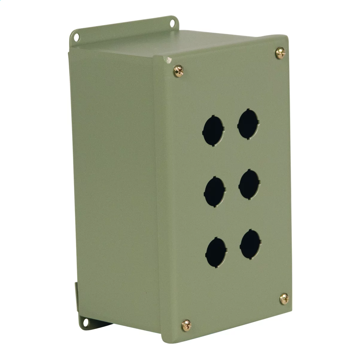 PBGX3 - N12 22.5 MM 3 Pushbutton Enclosure 7X2.7X3.5 Carbon Steel - Gray